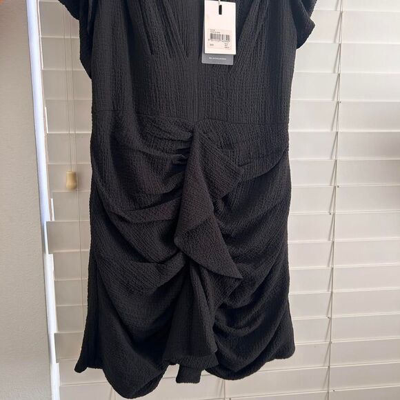 C/MEO Collective Soaked Black Mini Dress – Modern Romantic Rufflecore Medium - Picture 5 of 8